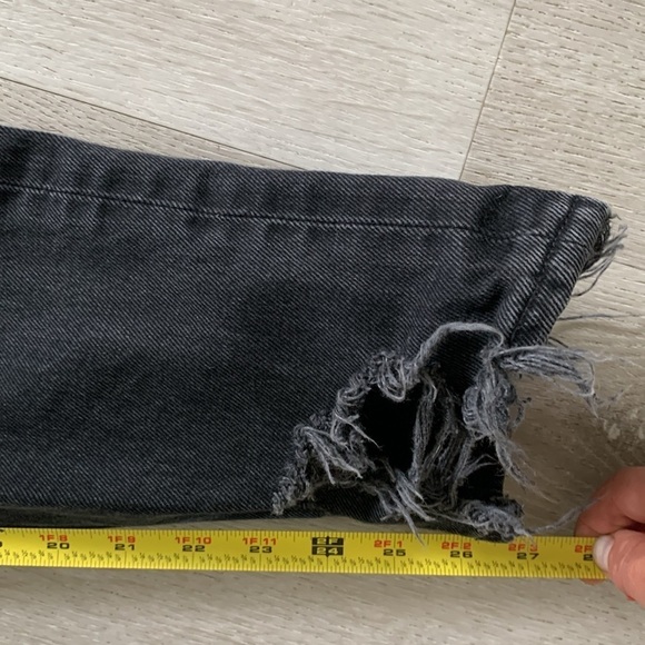 Agolde Jamie high rise jeans size 27 distressed Black Wash Classic Tapered Denim - Picture 13 of 16